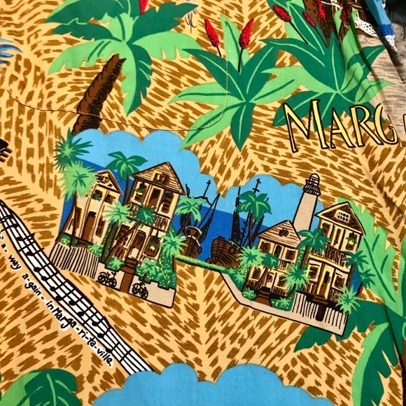 Vintage Jimmy Buffett Margaritaville Made in Hawaii Reyn Spooner Button Shirt - Picture 5 of 12